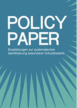 Titelseite der Publikation: Policy Paper und Toolbox besondere Schutzbedarfe