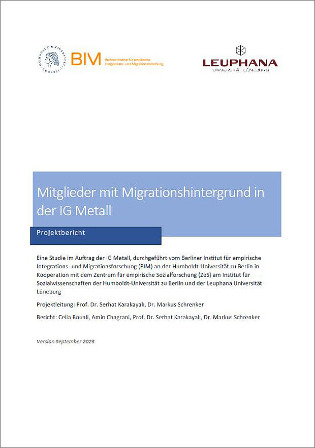 Titelseite der Publikation: Mitglieder mit Migrationshintergrund in der IG Metall