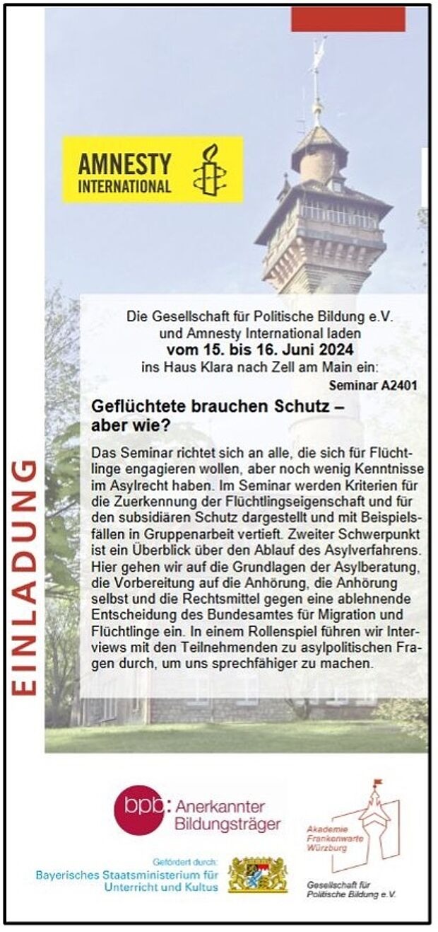 Ansicht des Flyers zur Veranstaltung