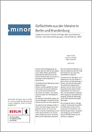 Titelseite der Publikation: Geflüchtete aus der Ukraine in Berlin und Brandenburg