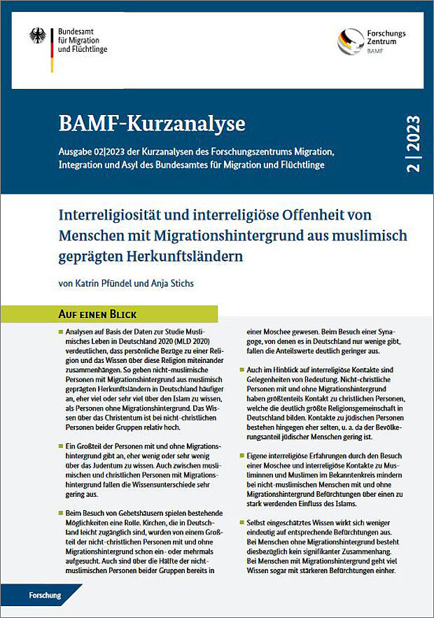 Titelseite der BAMF-Kurzanalyse Ausgabe 02|2023