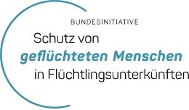 Logo der Bundesinitiative Schutz von geflüchteten Menschen in Flüchtlingsunterkünften