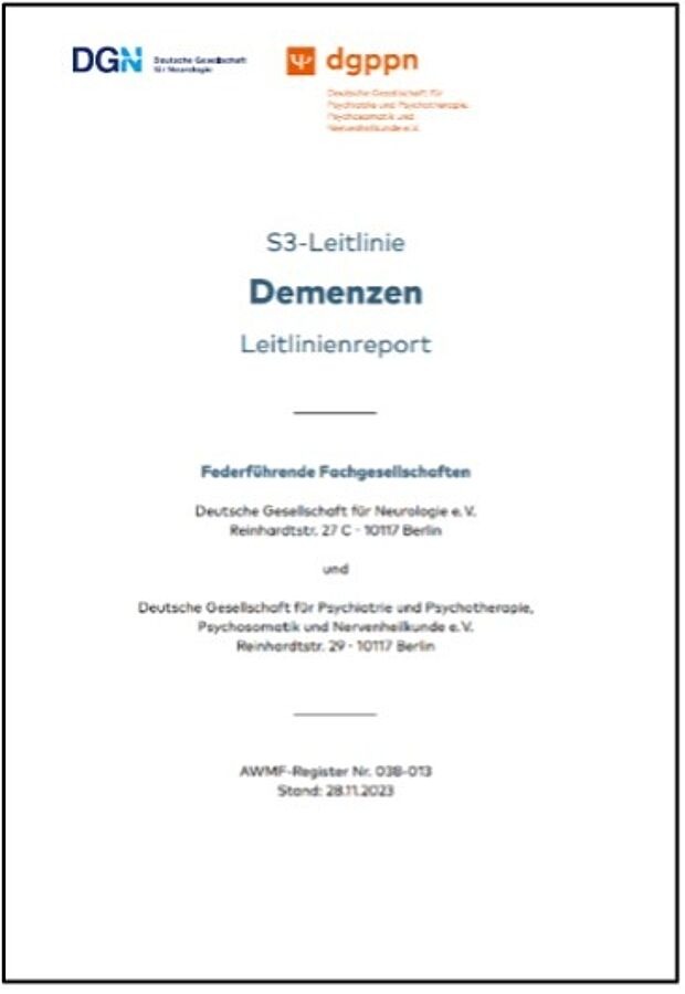 Cover der S3-Leitlinie Demenz