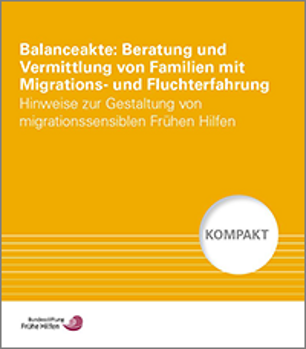 Titelseite der Publikation: Balanceakte: Beratung und Vermittlung von Familien mit Migrations- und Fluchterfahrung