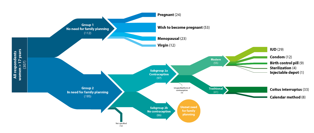 Abbildung: Gruppeneinteilung zu Familienplanungsbedarf (Inci et al., 2020)